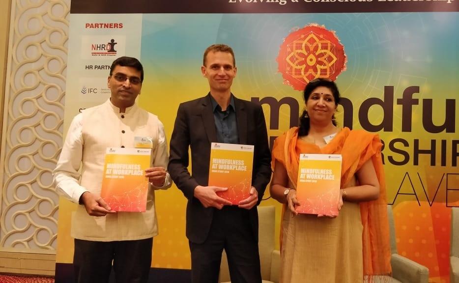 Sapan Shrimal & Gaurav Bakshi – alumni of SIBM Pune launched their study report on Mindfulness at Workplace.